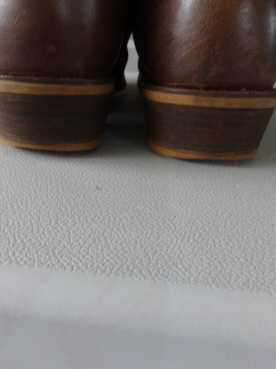 Men\'s vintage Nocona leather boots size 11 &1/2 D, Arrowhead, Brown and Red VGC main image 4